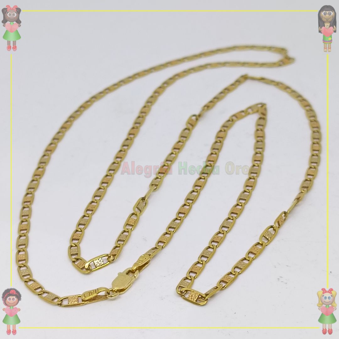 Cadena Plana Oro Italiano 18K