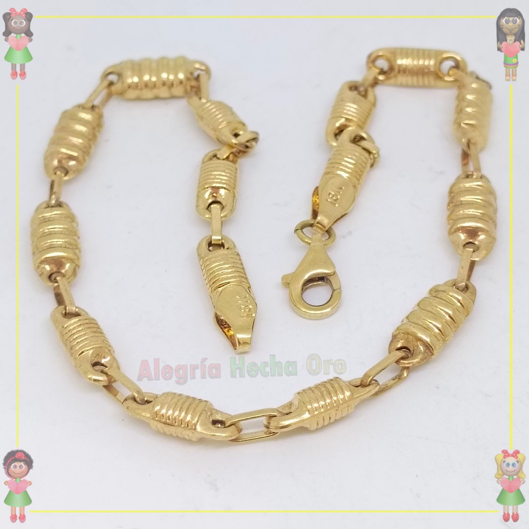 Pulsera Rustica Oro18k