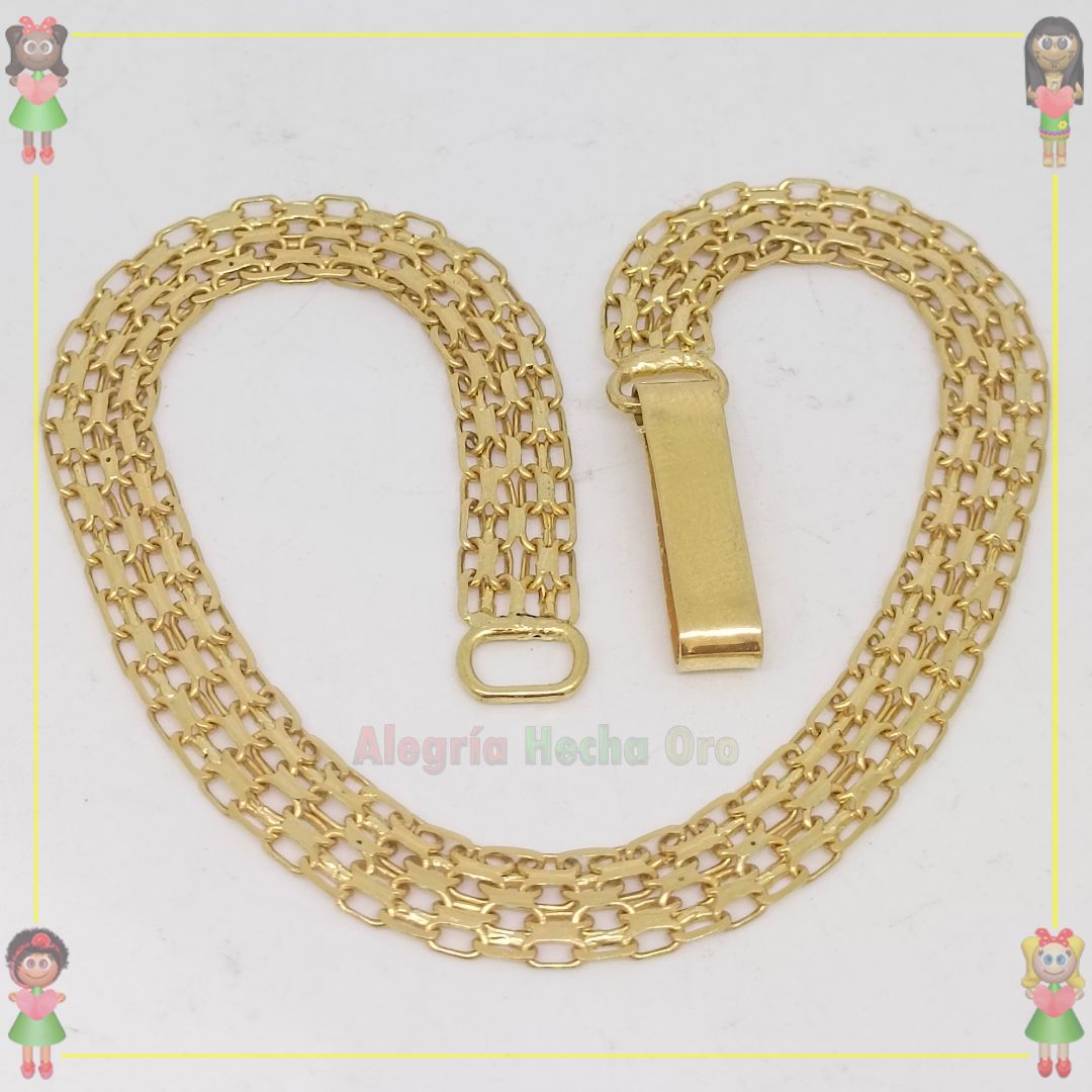 Pulsera Tejido Chino Oro18k