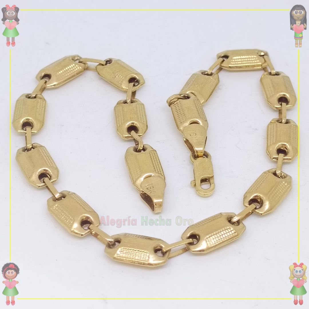 Pulsera Rustica Oro18k
