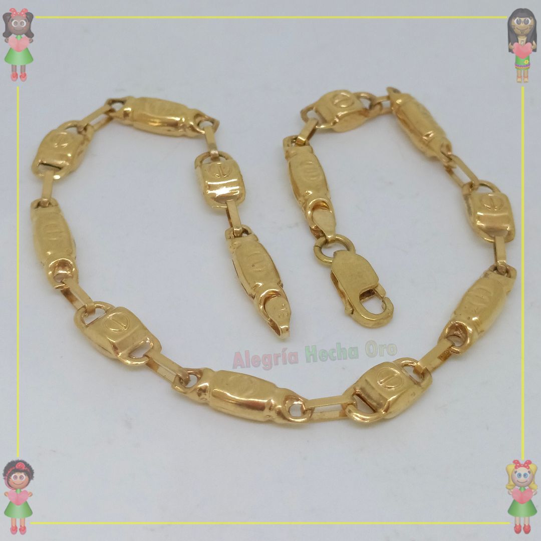 Pulsera Rustica Oro18k