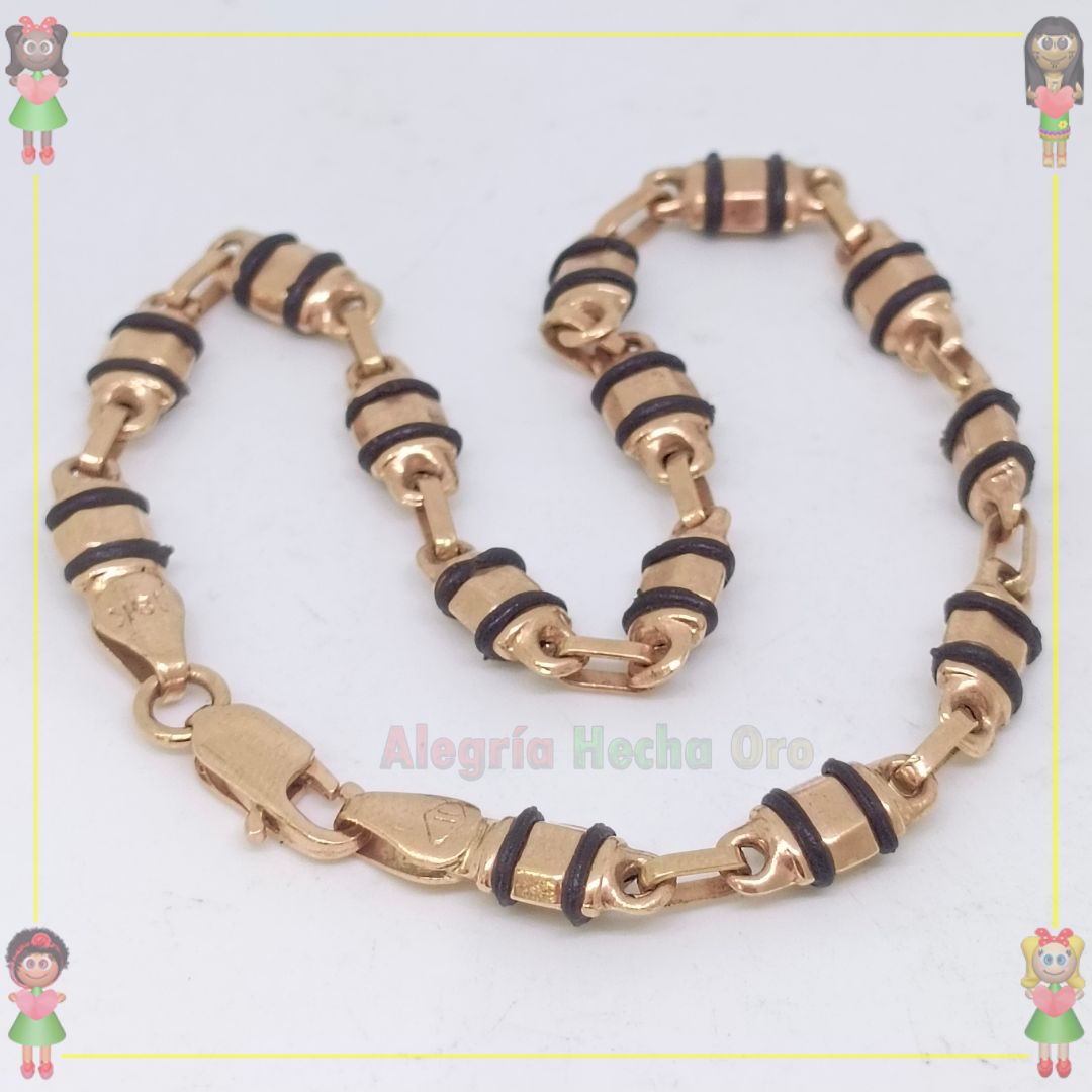 Pulsera Rustica Oro18k