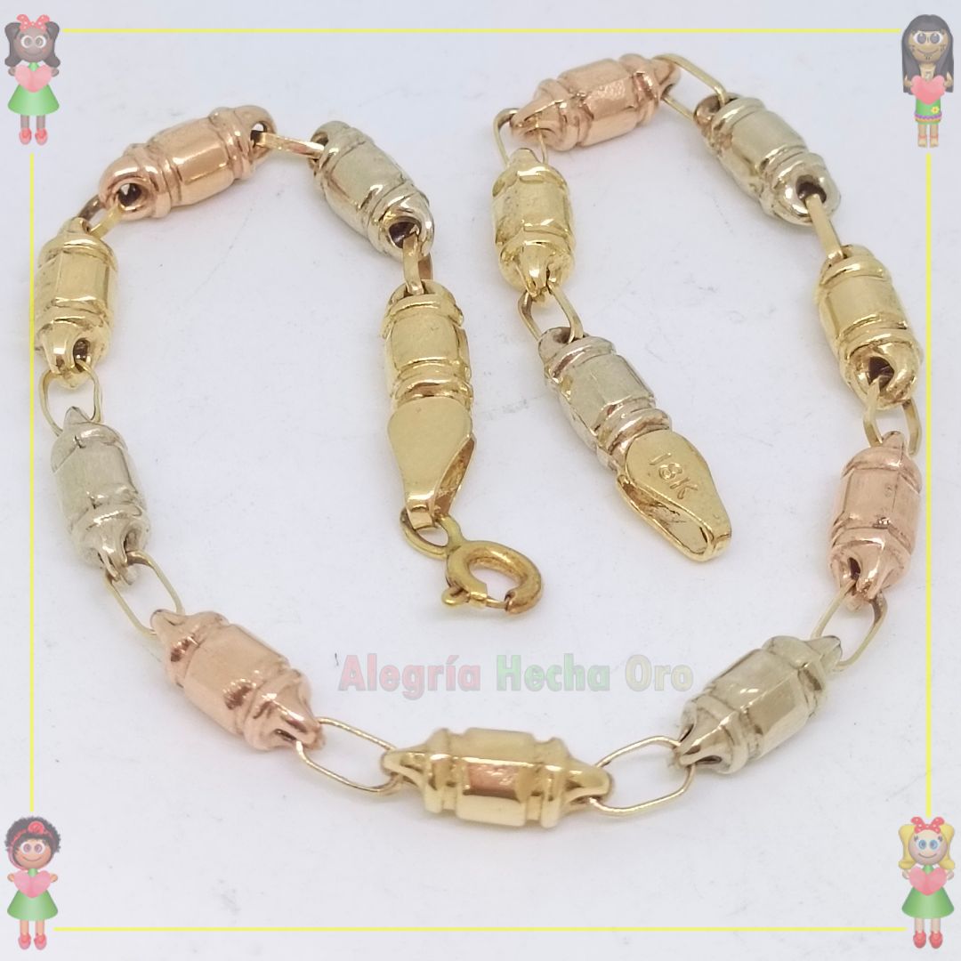 Pulsera Rustica Oro18k