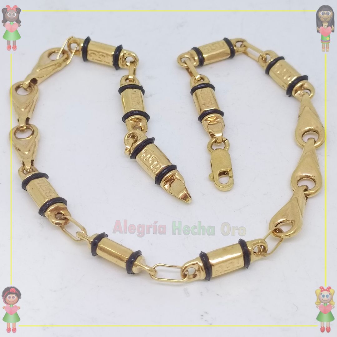Pulsera Rustica Oro18k