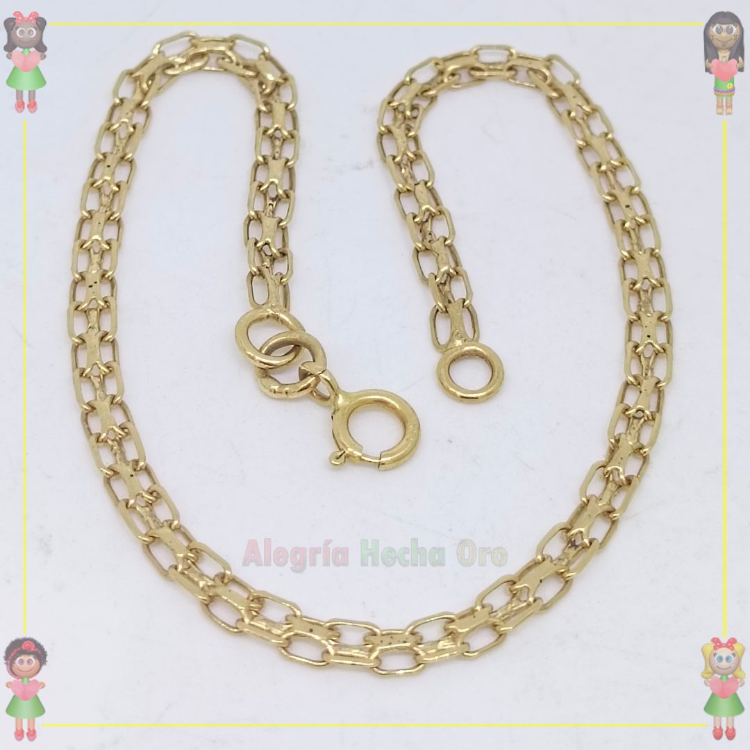 Pulsera Tejido Chino Oro18k