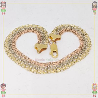 Pulsera Tejido Chino Oro18k