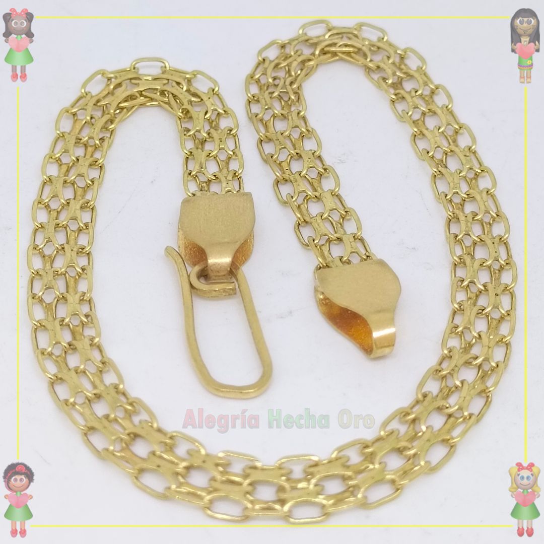Pulsera Tejido Chino Oro18k