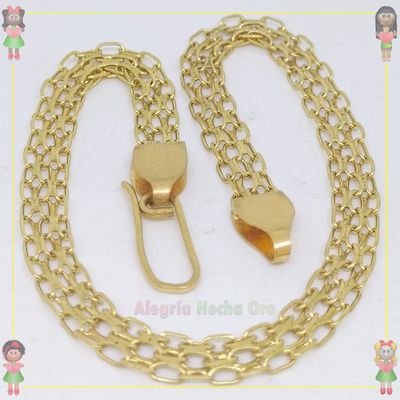 Pulsera Tejido Chino Oro18k