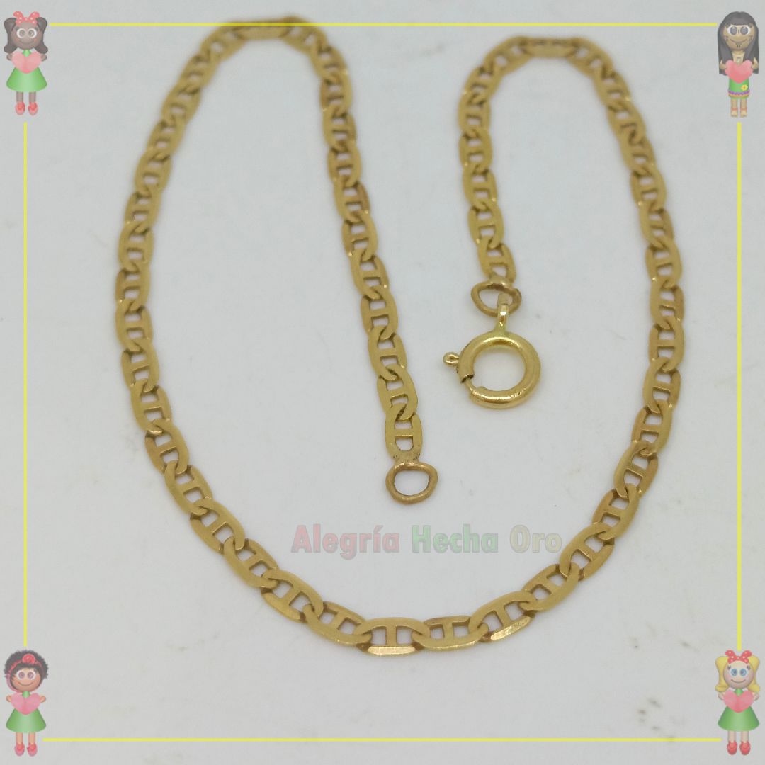 Pulsera Escalera Oro italiano 18k