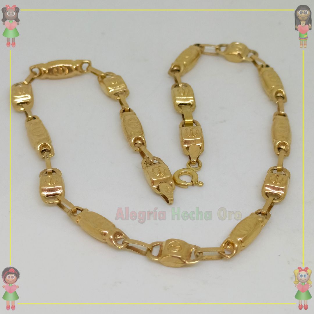Tobillera Rustica Oro18k