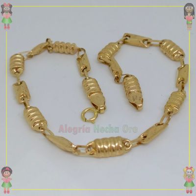 Tobillera Rustica Oro18k