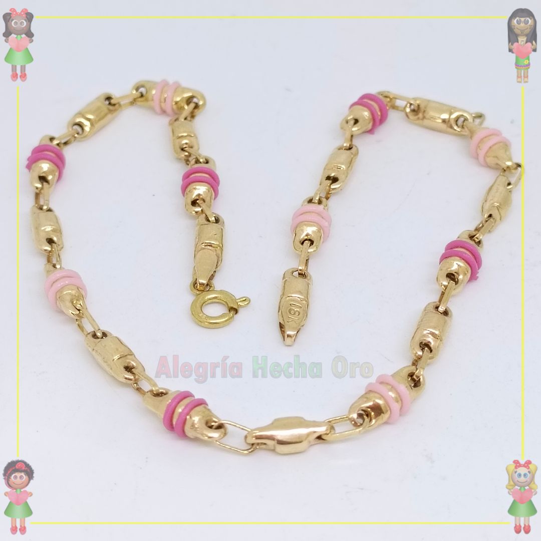 Tobillera Rustica Oro18k