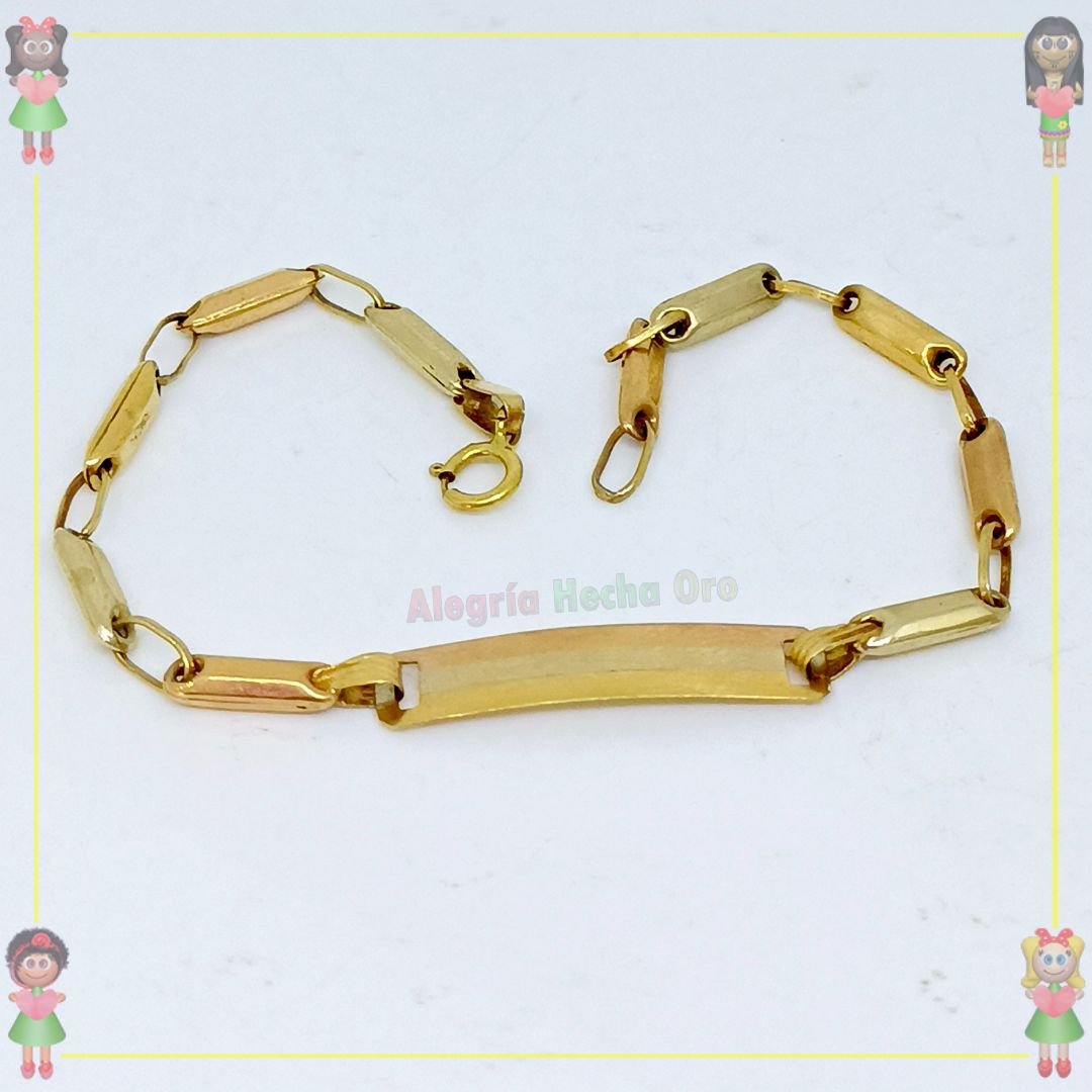 Pulsera Rustica Niños Oro18k