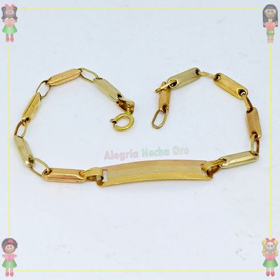 Pulsera Rustica Niños Oro18k
