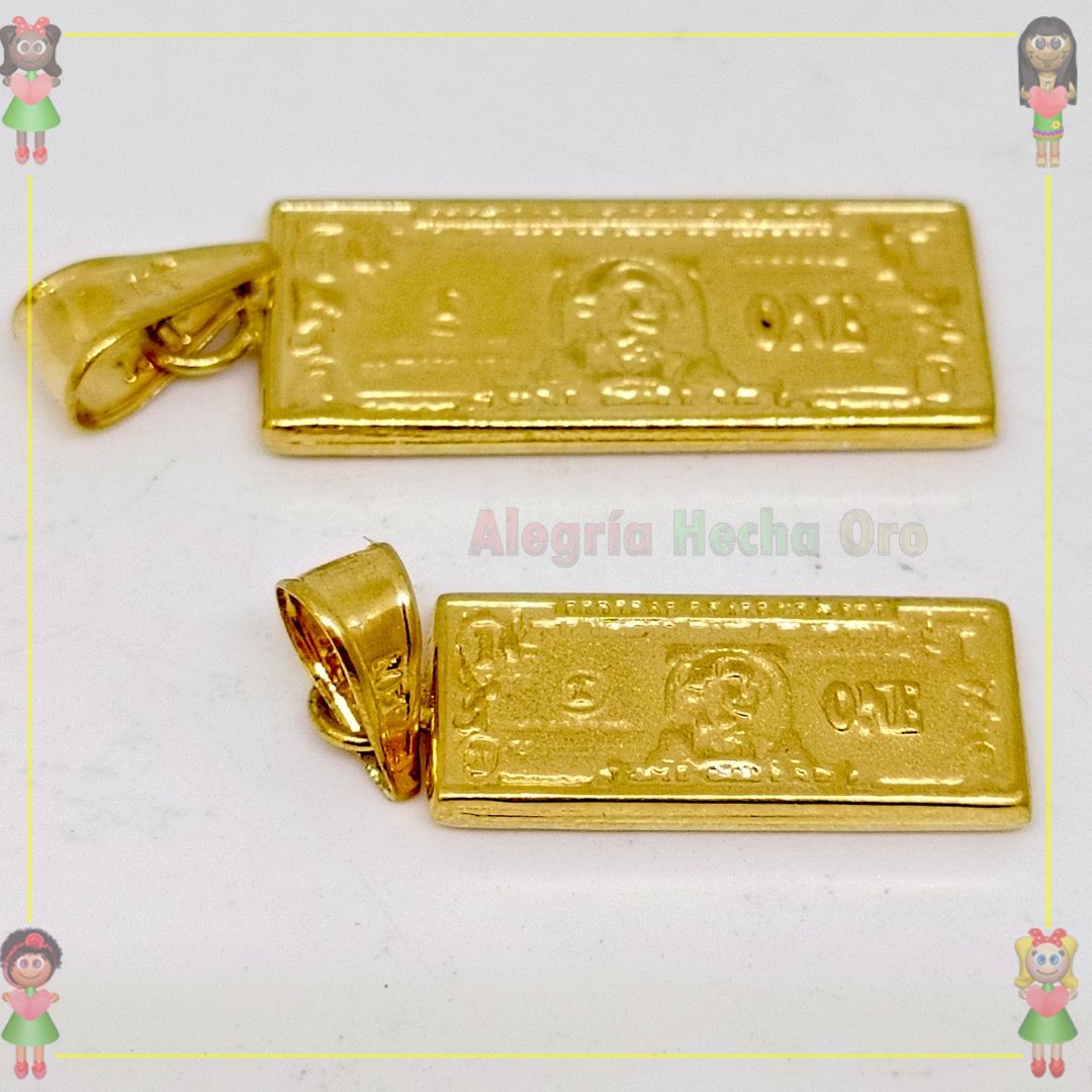 Dije Dólar grande Oro18k
