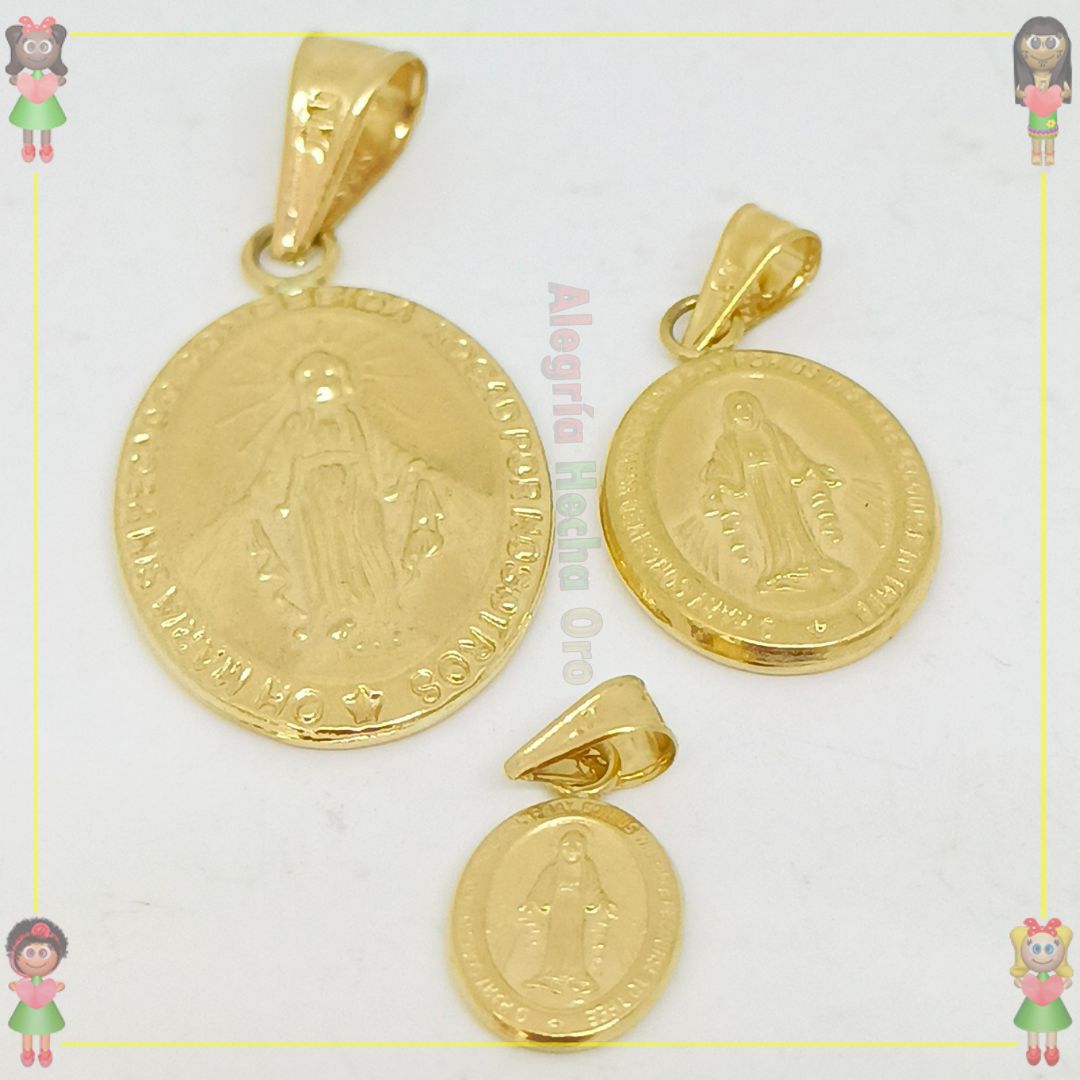 Dije Virgen Milagrosa Pequeña Oro18k