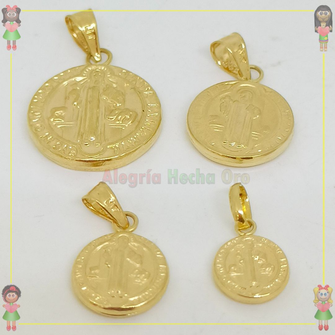 Dije San Benito Pequeño Mediano  Oro18k