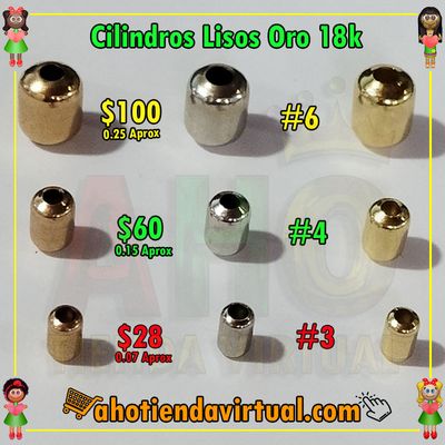 Cilindros Lisos Oro18k