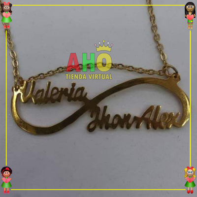 Cadena Dama letras Oro18K