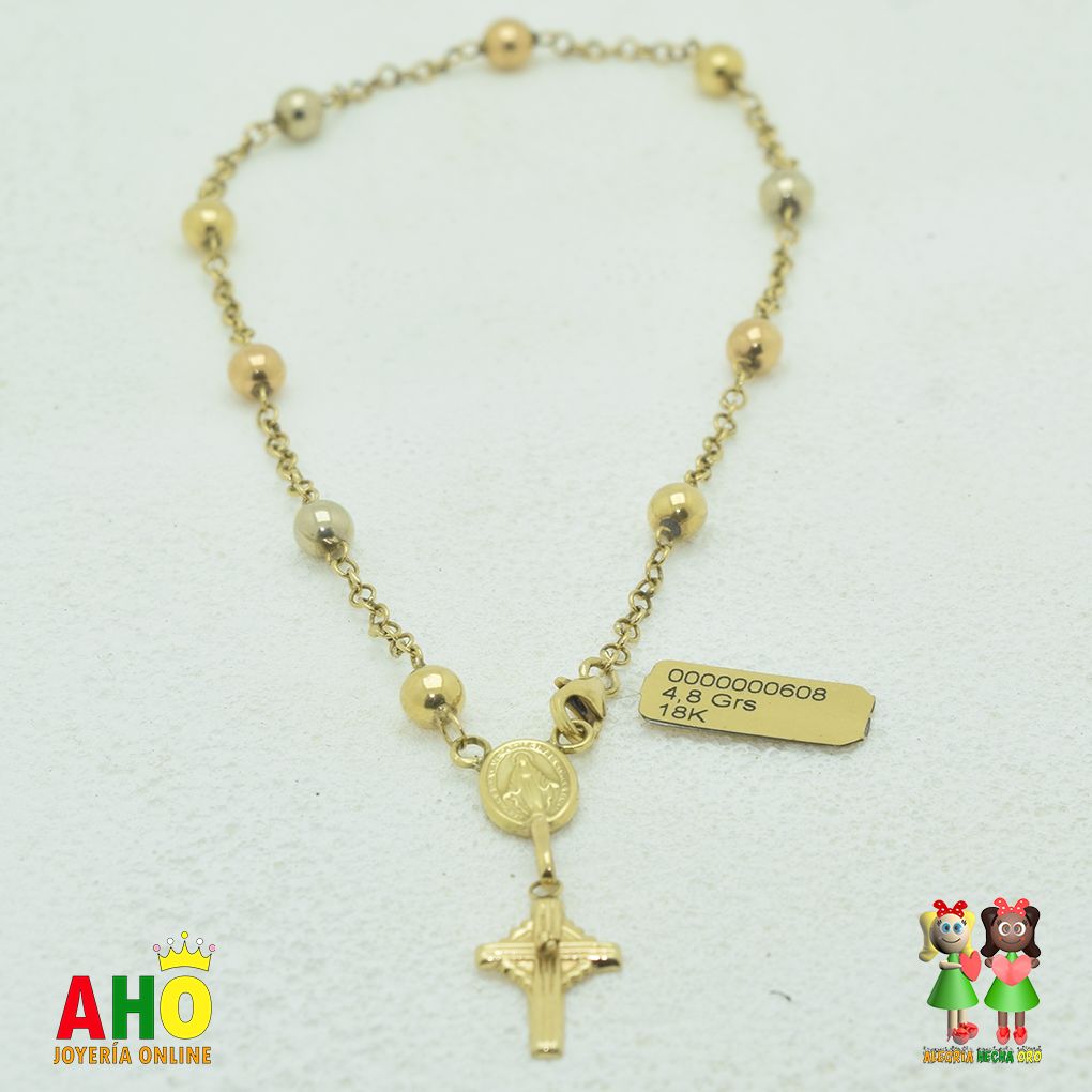 Pulsera Denario Oro italiano 18k