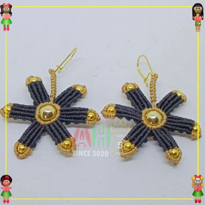 Aretes Tejidos Oro18k