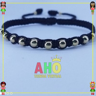 Pulsera Tejida Macrame Oro18k