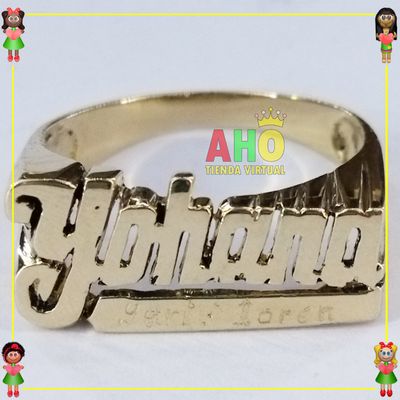 Anillo Nombre Yohana Oro18k