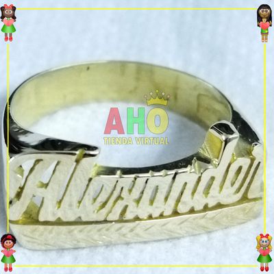 Anillo Nombre Alexander Oro18k