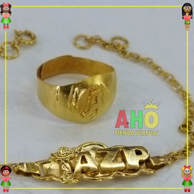 Anillo y Pulsera Niños Oro18k