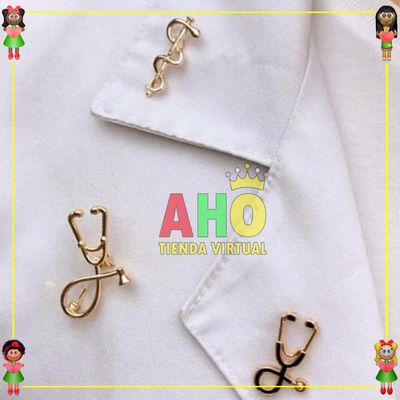 Broches Estetoscopio Oro18K