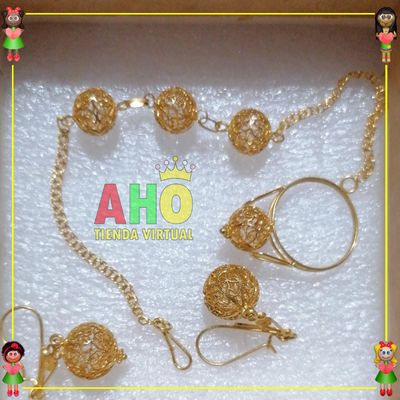 Aderezo Bolas Oro18k