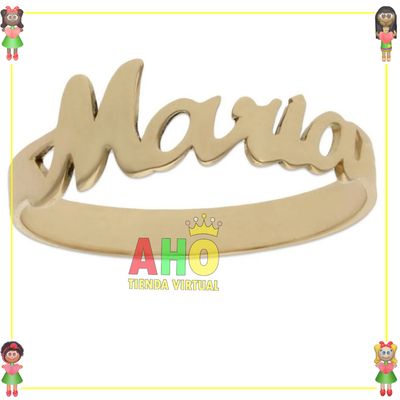 Anillo Nombre Maria Oro18k