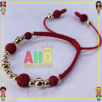 Pulsera Tejida Macrame Oro18k
