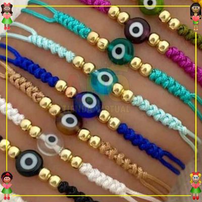 Pulsera Tejida Macrame Oro18k