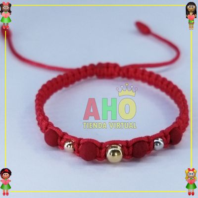 Pulsera Tejida Macrame Oro18k