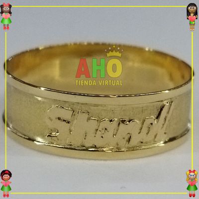 Anillo semi tubo Oro18k