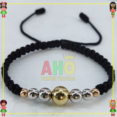 Pulsera Tejida Macrame Oro18k