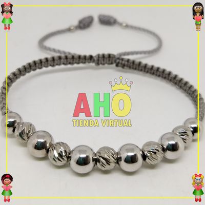 Pulsera Tejida Macrame Oro18k