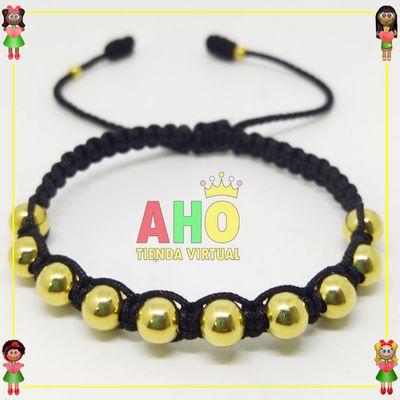 Pulsera Tejida Macrame Oro18k