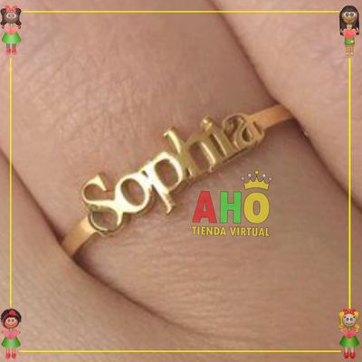 Anillo Nombre Sophia Oro18k