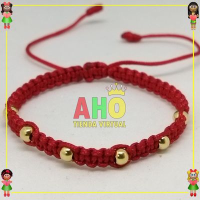 Pulsera Tejida Macrame Oro18k
