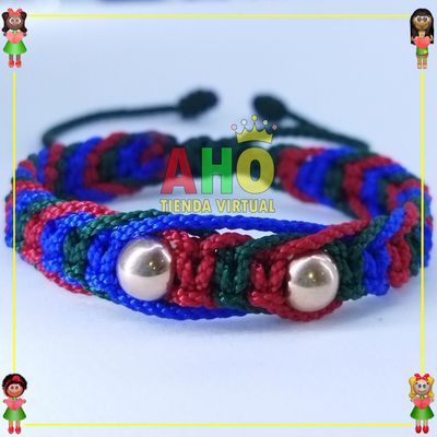 Pulsera Tejida Macrame Oro18k