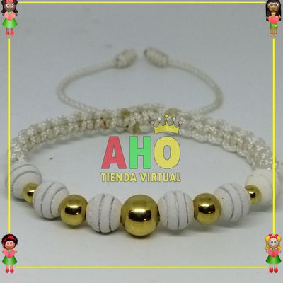 Pulsera Tejida Macrame Oro18k