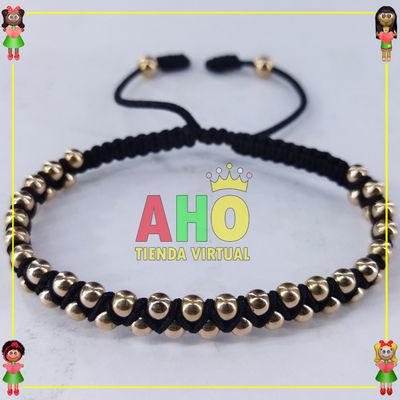 Pulsera Tejida Macrame Oro18k
