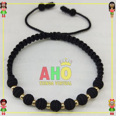 Pulsera Tejida Macrame Oro18k