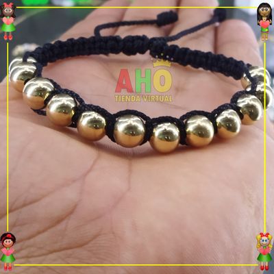 Pulsera Tejida Macrame Oro18k