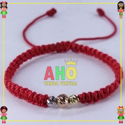 Pulsera Tejida Macrame Oro18k