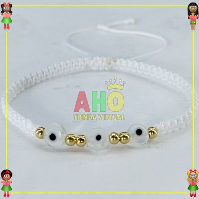 Pulsera Tejida Macrame Oro18k