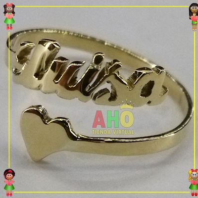 Anillo Nombre Luisa Oro18k