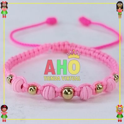 Pulsera Tejida Macrame Oro18k